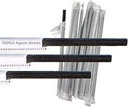 [8STRAW-AGAVE-BLK] 8" Black Agave Straw Wrapped SBA21W