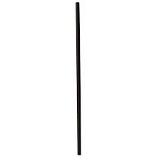 8" Black Plastic Straw Unwrapped 10/500