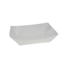 1/2 lb Paper Food Dish Waxed White .5 Closeout