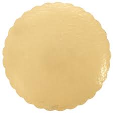 [8GOLD] 8" Cake Circle Gold Scalloped V