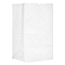 [20WSQ] 20 lb Paper Bag White Squat 8.25x6.13x14.25" Closeout