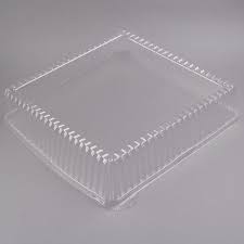 [1616L] 16x16" Lid Square Dome Clear PET
