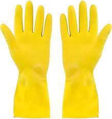 [RUBG] Gloves Rubber Large Yellow 12 Pairs