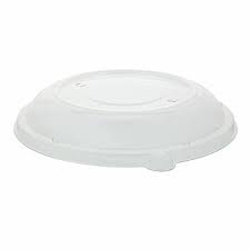 [5112090D3-SPEC] Lid Dome Clear PET for 24 32 48 Round Bagasse Bowls